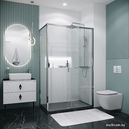 Душевая стенка Grossman Style 90x195 200.K33.05.90.10.00 (хром,стекло прозрачное)