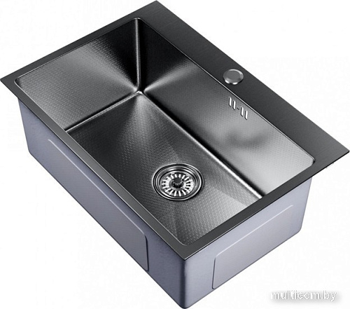 Кухонная мойка Mixline Pro 552937 (черный графит, с сифоном)