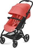 Коляска прогулочная «книга» Cybex Eezy S+ 2 с дождевиком и бампером (BLK hibiscus red)