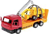 Набор Технопарк Камаз эвакуатор + погрузчик-экскаватор SB-17-24-M-WB