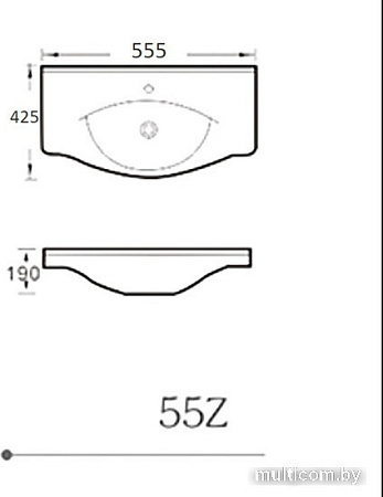 Умывальник Aquaceramika Allure AC55Z