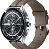 Умные часы Xiaomi Watch 2 Pro LTE (серебристый, с коричневым кожаным ремешком, международная версия)