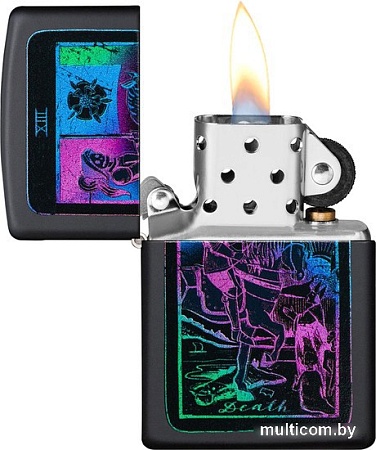 Зажигалка Zippo Black Light Tarot Card Design 49698-000003