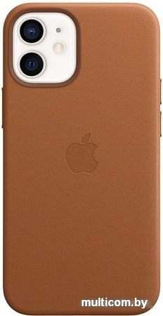 Чехол Apple MagSafe Leather Case для iPhone 12 mini (золотисто-коричневый)