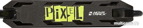 Самокат Novatrack Pixel BL 110A.PIXEL.BLM20 (черный/лайм)