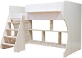 Кровать-чердак Красная звезда Р436 Капризун 2 с полками 160x80 (дуб млечный)