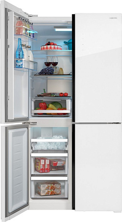 Четырёхдверный холодильник Hiberg RFQ-555DX NFGW Inverter