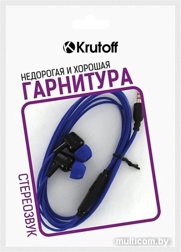 Наушники Krutoff J69 (черный/синий)