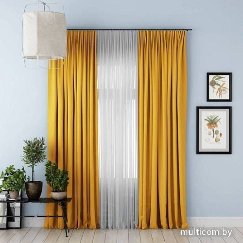 Комплект штор Pasionaria Блэкаут 340x270 с подхватами (желтый)