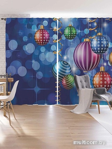 Комплект штор JoyArty Новогодняя дискотека Oxford DeLux 1.45x1.8 м (2 шт)