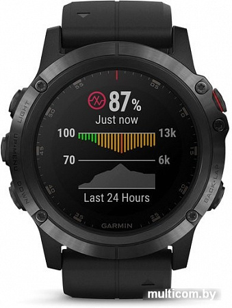 Умные часы Garmin Fenix 5X Plus Sapphire (черный)