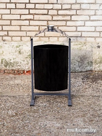 Уличная урна BZT DumH04 (черный, c пепельницей)