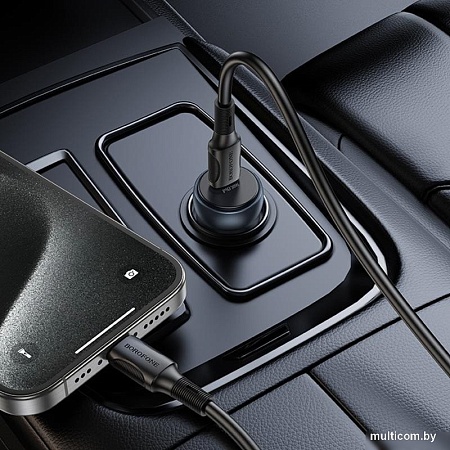 Автомобильное зарядное Borofone BZ32 (серый)