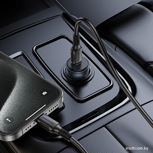 Автомобильное зарядное Borofone BZ32 (серый)