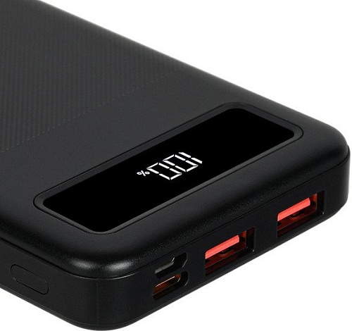 Внешний аккумулятор TFN Porta LCD PD 22.5W 10000mAh (черный)
