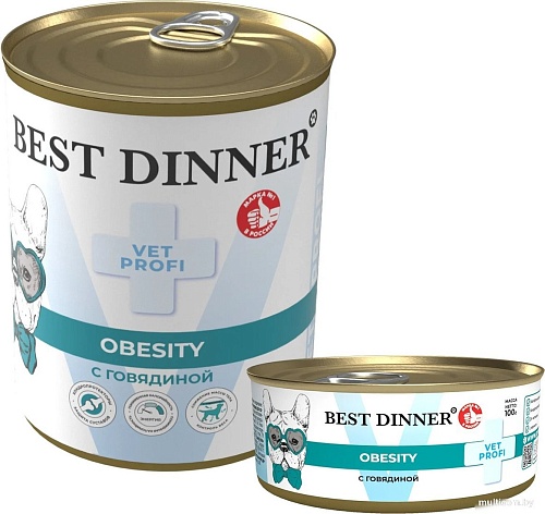 Консервированный корм для собак Best Dinner Vet Profi Obesity С говядиной (100 г)