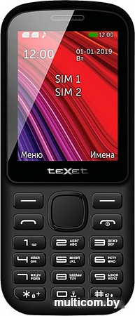 Мобильный телефон TeXet TM-208 (черный/красный)