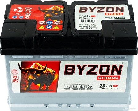 Автомобильный аккумулятор BYZON R+ (75 А·ч)