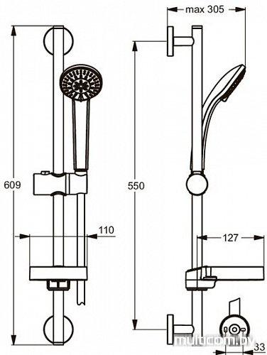 Душевой гарнитур Ideal Standard IdealRain B9503AA