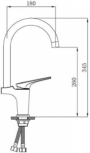 Смеситель РМС SL122-017F (хром)