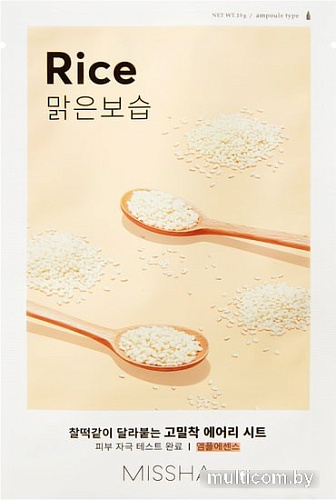 Косметика по уходу за лицом Missha Маска для лица Airy Fit Sheet Mask Rice 19 г