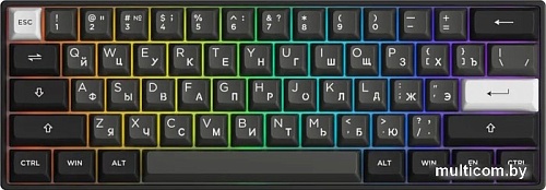 Клавиатура Akko 3061S Black & Sliver (Akko Cream Yellow V3 Pro)