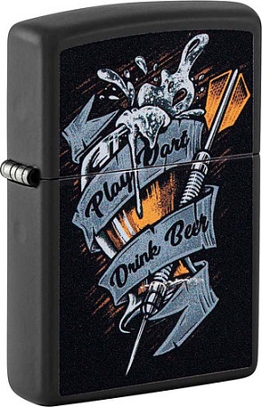 Зажигалка Zippo Darts Black Matte 48679