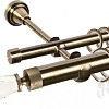 Карниз для штор АС ФОРОС Grace D25Г/16Г + наконечники Корона (1.4 м, антик)