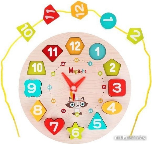 Развивающая игрушка Mapacha Часы 3 в 1 76847
