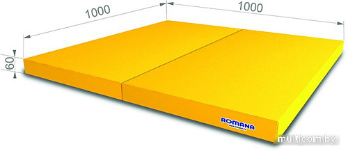 Cпортивный мат Romana 5.013.06 (голубой/желтый)