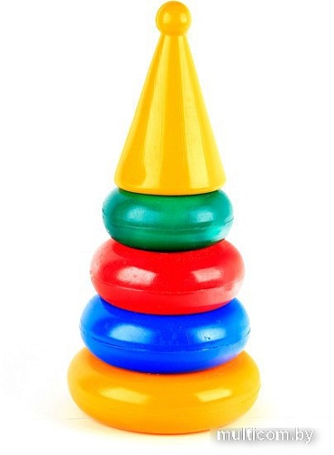 Пирамидка Строим вместе счастливое детство маленькая Конус 5092