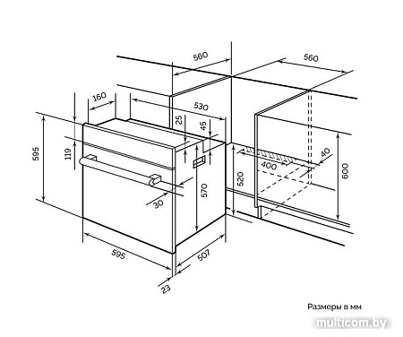 Электрический духовой шкаф LEX EDP 094 IX