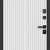 Металлическая дверь Guard 86x205 правая (графит лакобель/белый матовый)