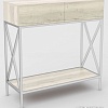Консольный стол Hype Mebel Лесс 80x40 (белый/древесина белая)