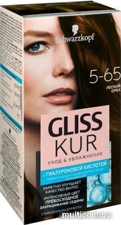 Крем-краска для волос Gliss Kur Уход и увлажнение 5-65 лесной орех