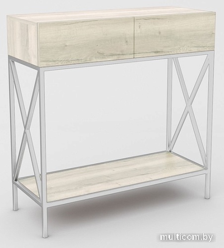 Консольный стол Hype Mebel Лесс 80x40 (белый/древесина белая)