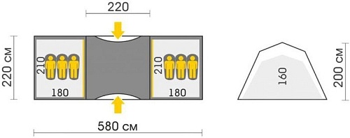 Кемпинговая палатка Talberg Base 6 (зеленый)