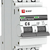 Выключатель автоматический EKF ВА 47-63 2P 6А (C) 4.5kA PROxima mcb4763-2-06C-pro