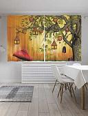 Комплект штор JoyArty Лесной сад с фонарями 1.45x1.8 м (2 шт)