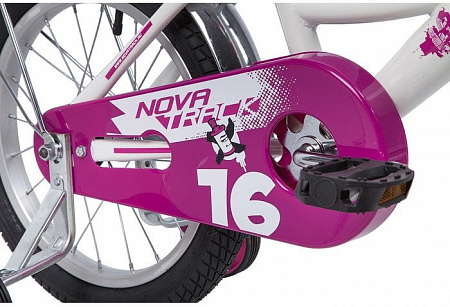 Детский велосипед Novatrack Urban 16 (белый/фиолетовый, 2019)