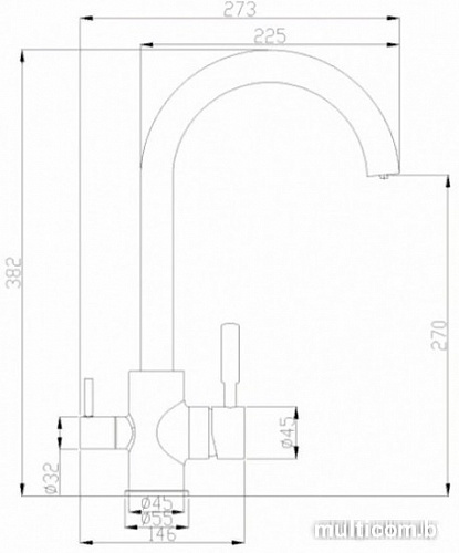 Смеситель ZorG SH 713 CR
