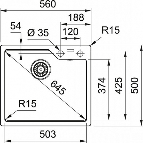 Кухонная мойка Franke Urban UBG 610-56 (сахара)
