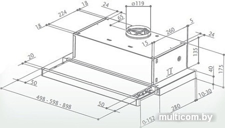 Кухонная вытяжка Faber Flox IX A50 315.0567.352