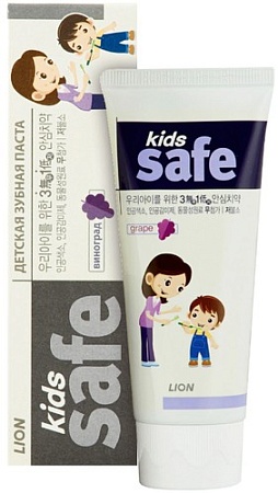 Зубная паста Lion со вкусом винограда от 3-х до 12 лет 90 г
