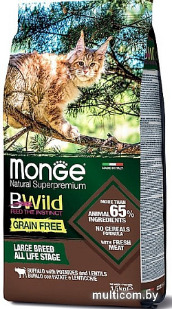 Сухой корм для кошек Monge BWild Cat Grain Free Buffalo 1.5 кг