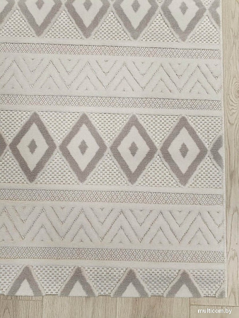 Ковер для жилой комнаты Radjab Carpet Сканди Сизаль Прямоугольник 10926C 12259RK (1.6x3, Grii/Krem)