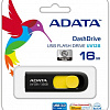 USB Flash A-Data DashDrive UV128 Black/Yellow 16GB (AUV128-16G-RBY)