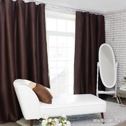 Штора Этель 1696581 1,35x2,5 (шоколад, 1 шт)