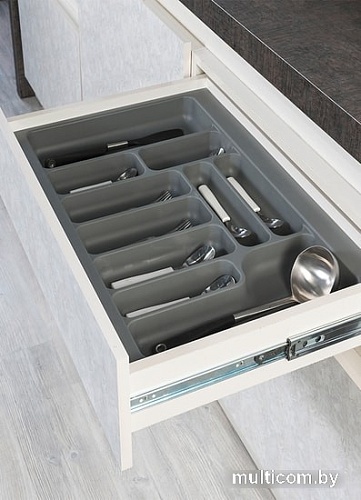 Лоток для столовых приборов Starax S-2285-G (серый)