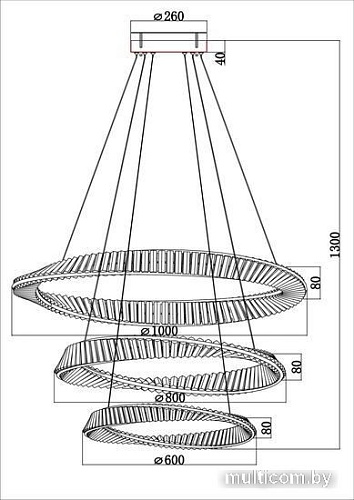 Подвесная люстра Divinare Millie 1136/17 SP-140